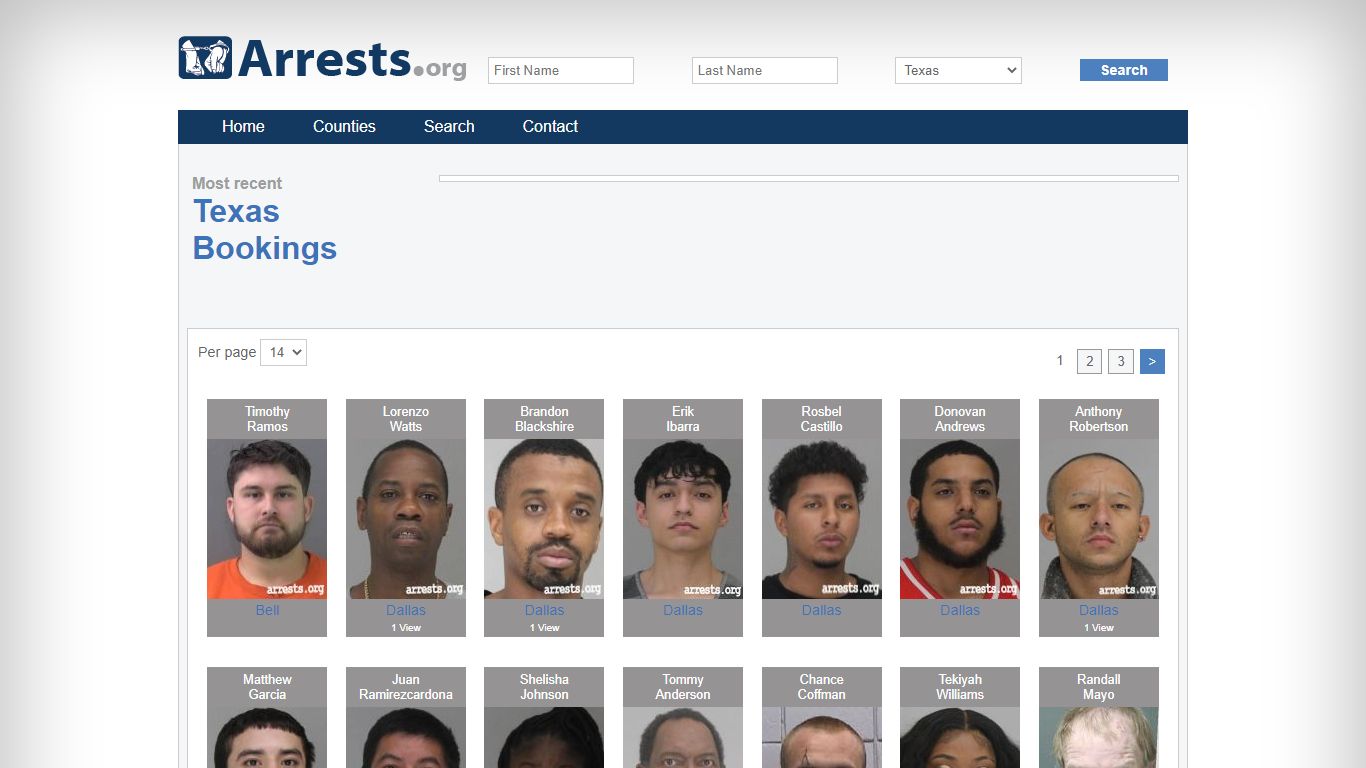 Texas Arrests and Inmate Search